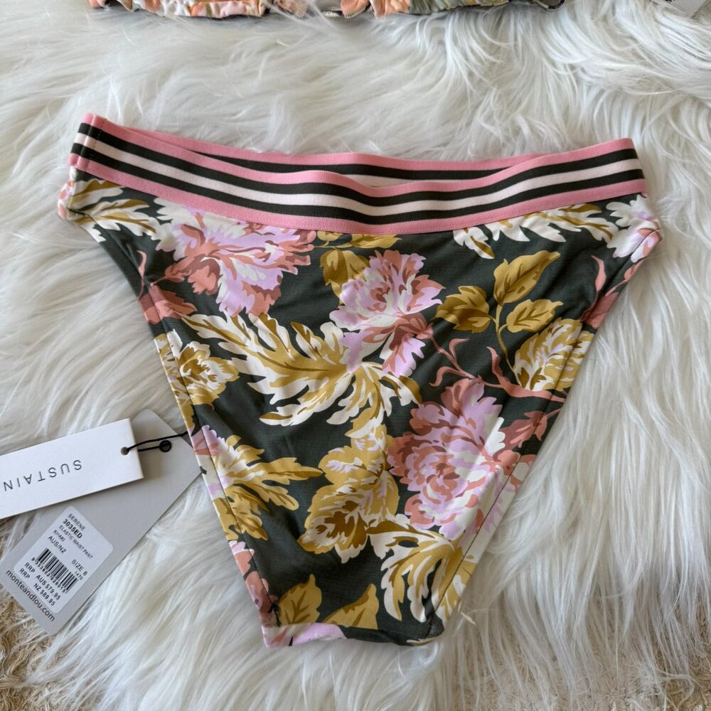 NWT Monte & Lou Reversible Fantasy Floral Triangle Top & Serene Bottoms 6 & 8 - Picture 4 of 9